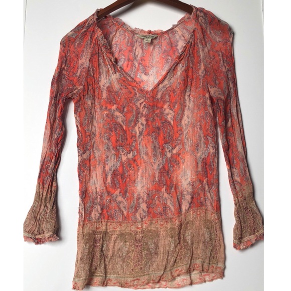 lucky brand sheer blouse
